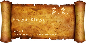 Prager Kinga névjegykártya